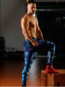 Leggins de Gimnasio Para Hombre Azul