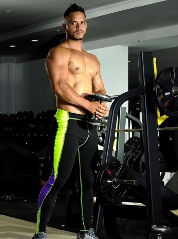 Leggins Masculinos De Gimnasio Verde