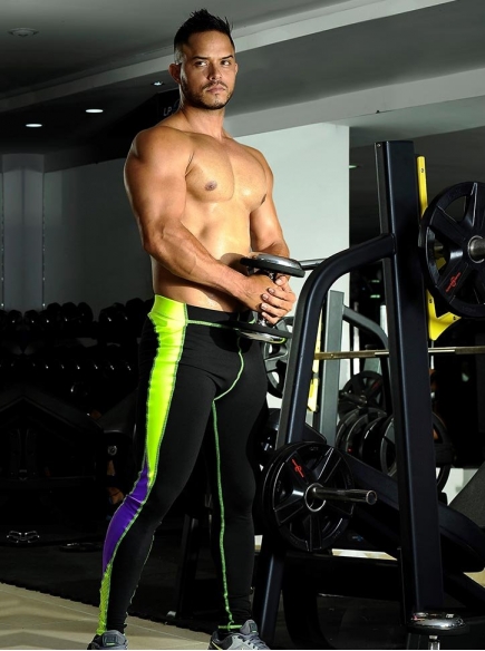 Leggins Masculinos De Gimnasio Verde