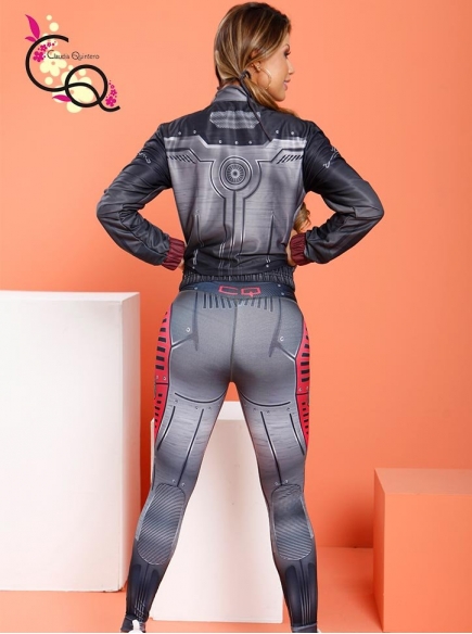Traje De Gimnasio Femenino Rojo