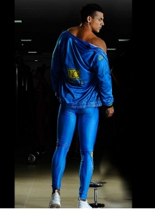Leggins de Hombre Para Entrenar Azul 2