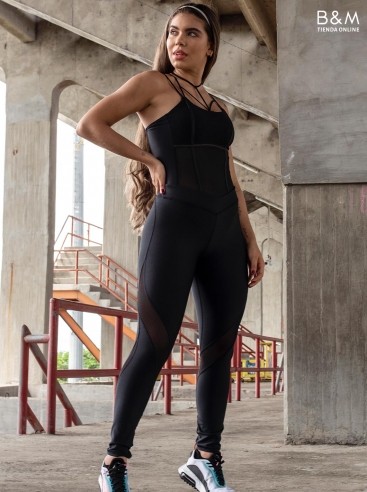 Enterizo active Negro