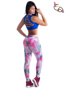 Conjunto Fitness Para Mujer Azul 2