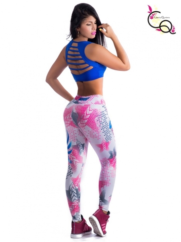 Conjunto Fitness Para Mujer Azul